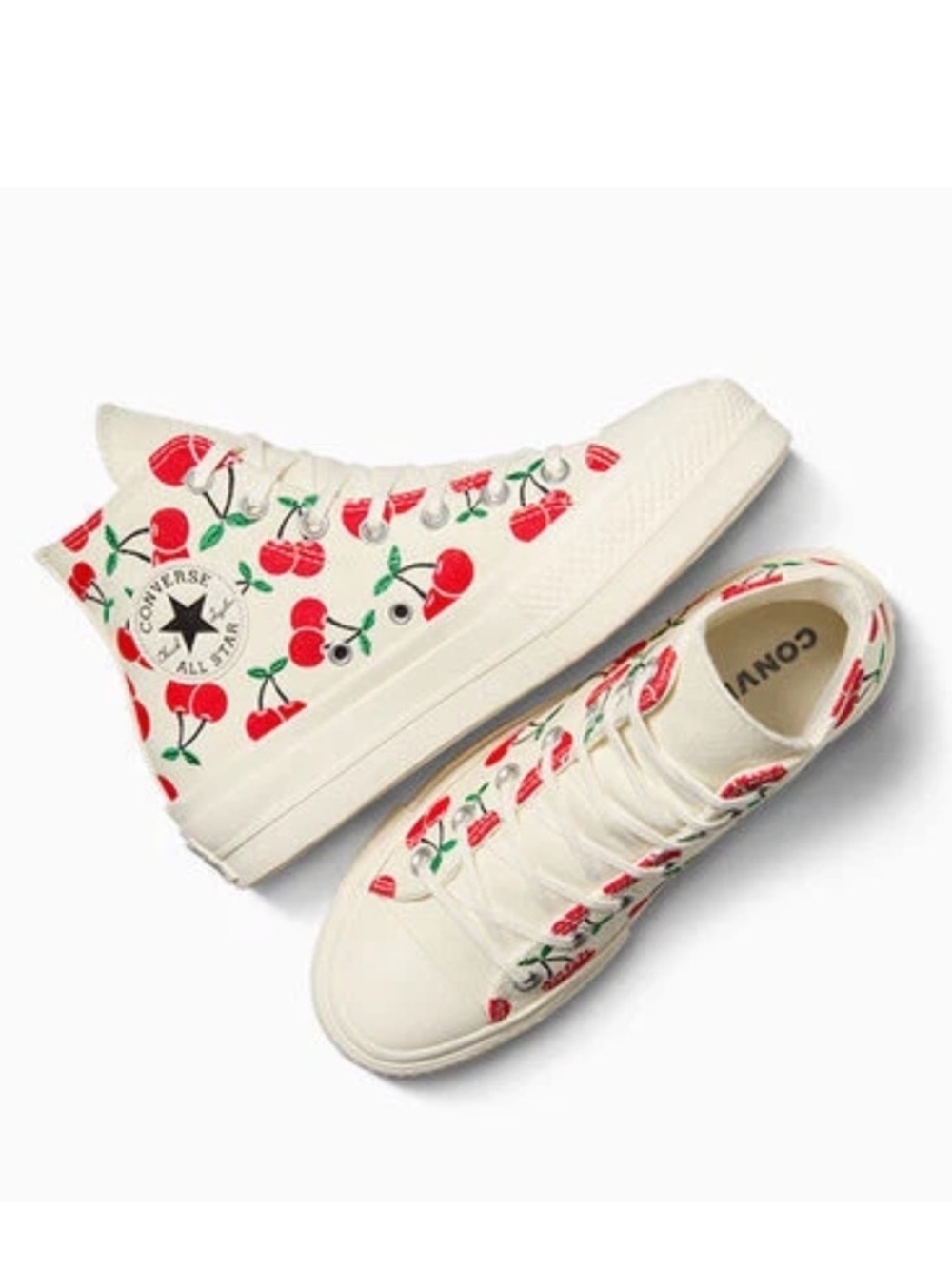 Converse Women's Size 6.5 Cherries Chuck Taylor All Star High  Excellent